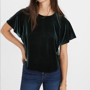Madewell velvet butterfly top
